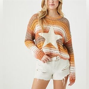 Forever 21 Striped Crop Sweater